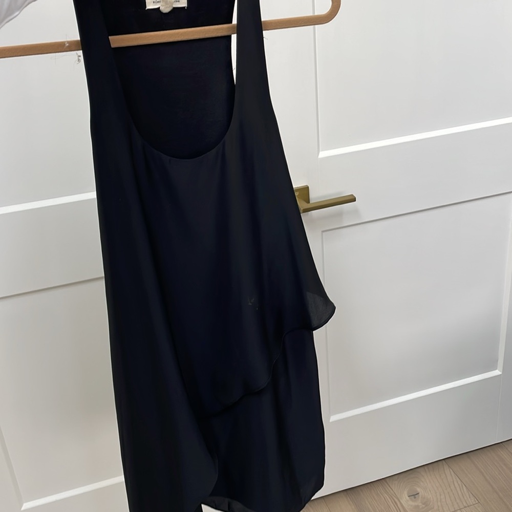 Urban outfitters black mini dress with flowing layer